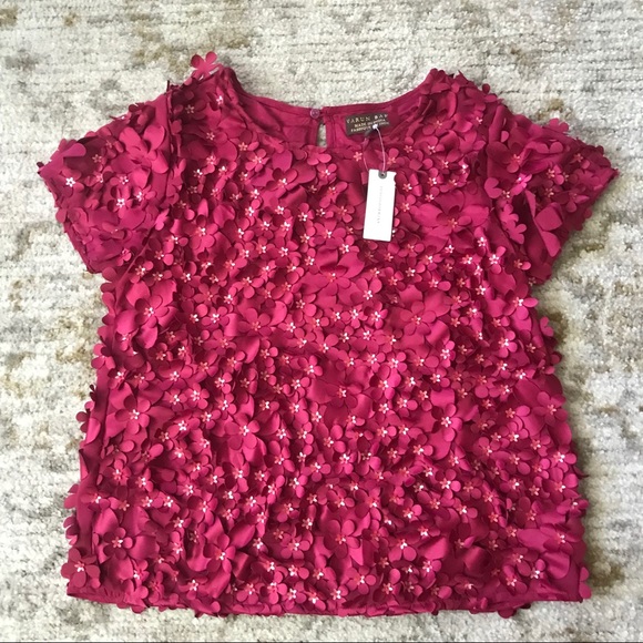 NWT Anthropologie Rosemarie Textured Blouse Sz 2 - Picture 10 of 13